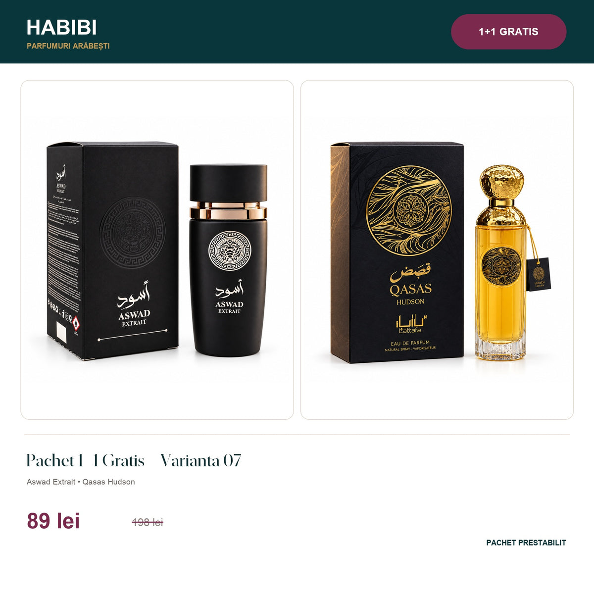Pachet 1+1 Gratis – Varianta 07 – pachet prestabilit HABIBI.RO