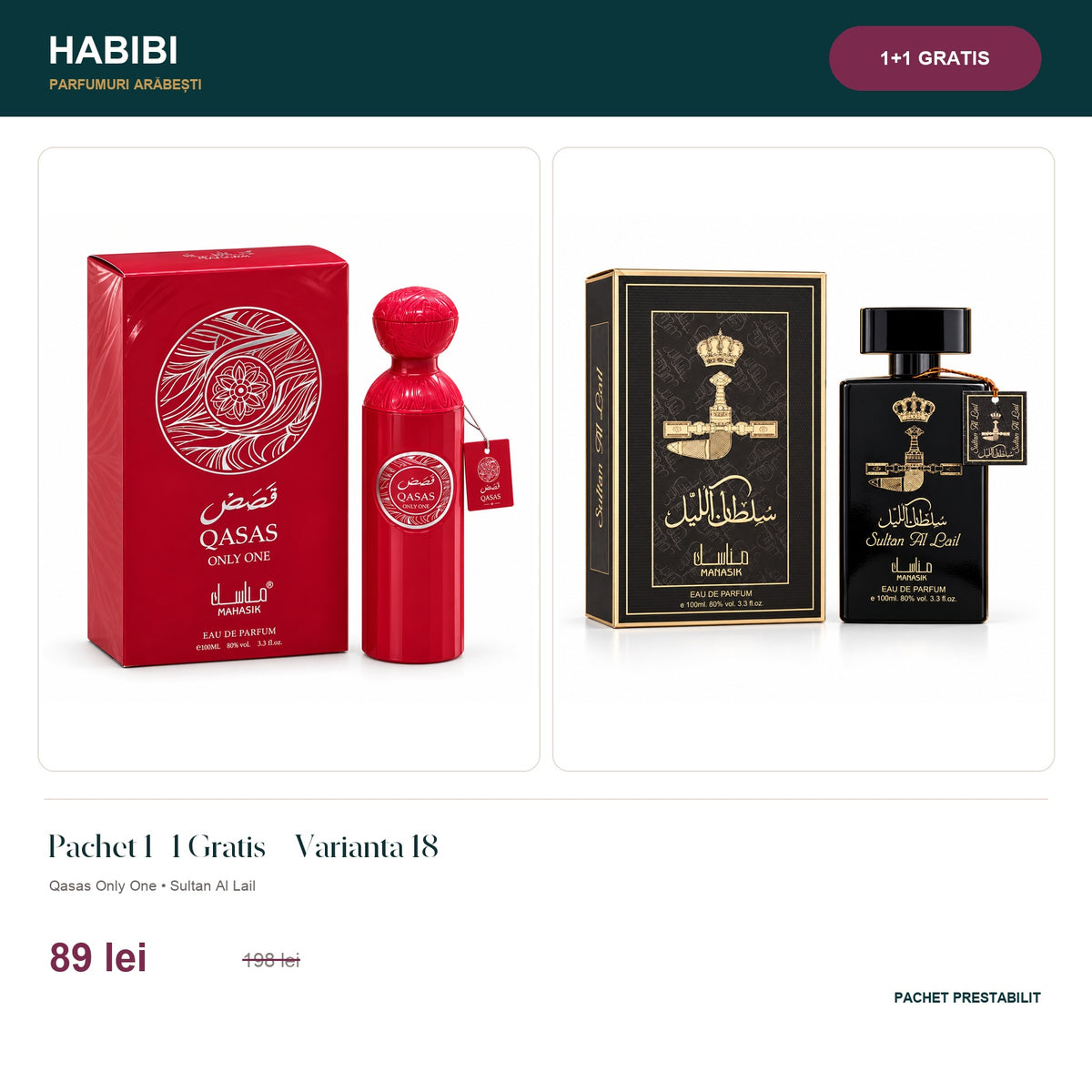 Pachet 1+1 Gratis – Varianta 18 – pachet prestabilit HABIBI.RO