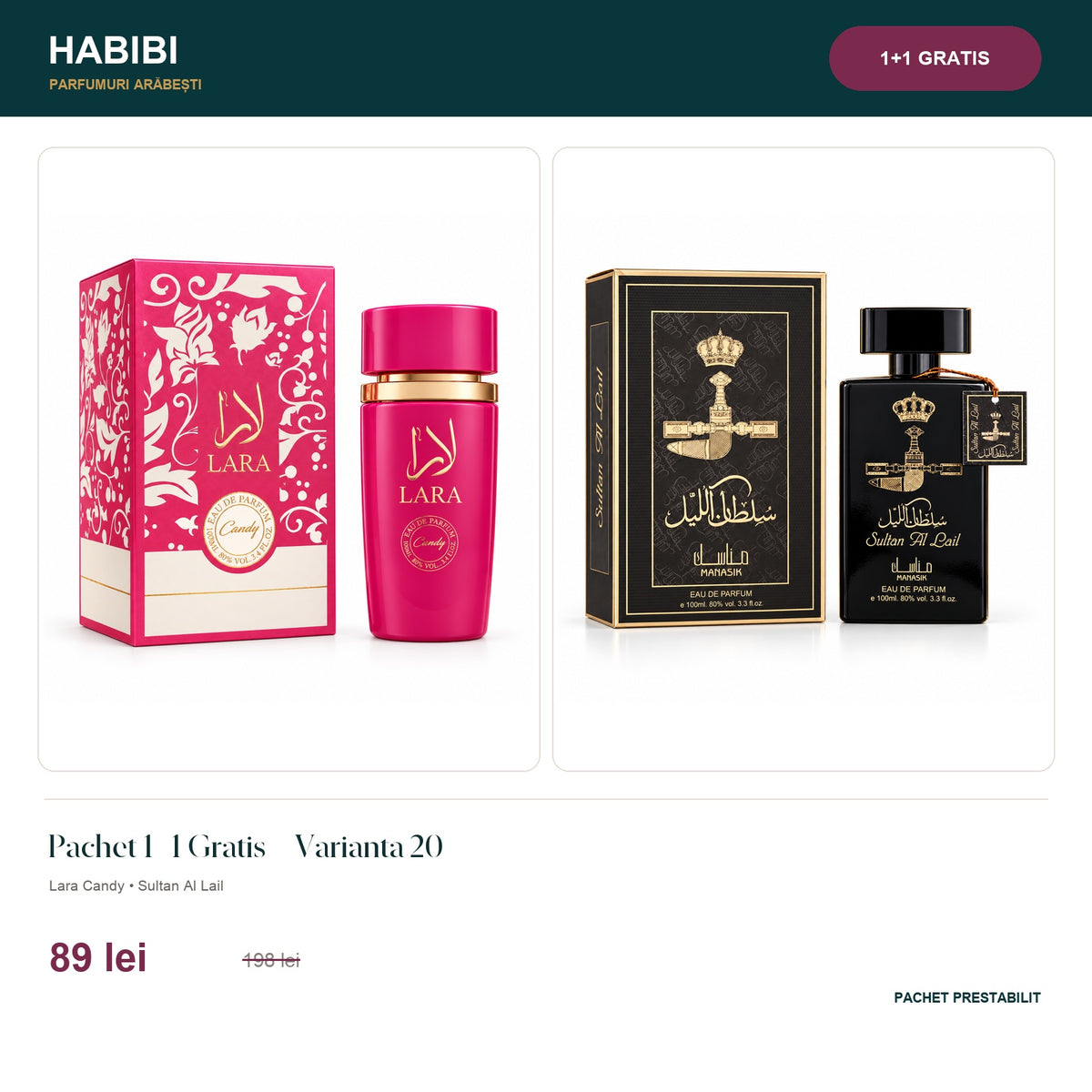 Pachet 1+1 Gratis – Varianta 20 – pachet prestabilit HABIBI.RO