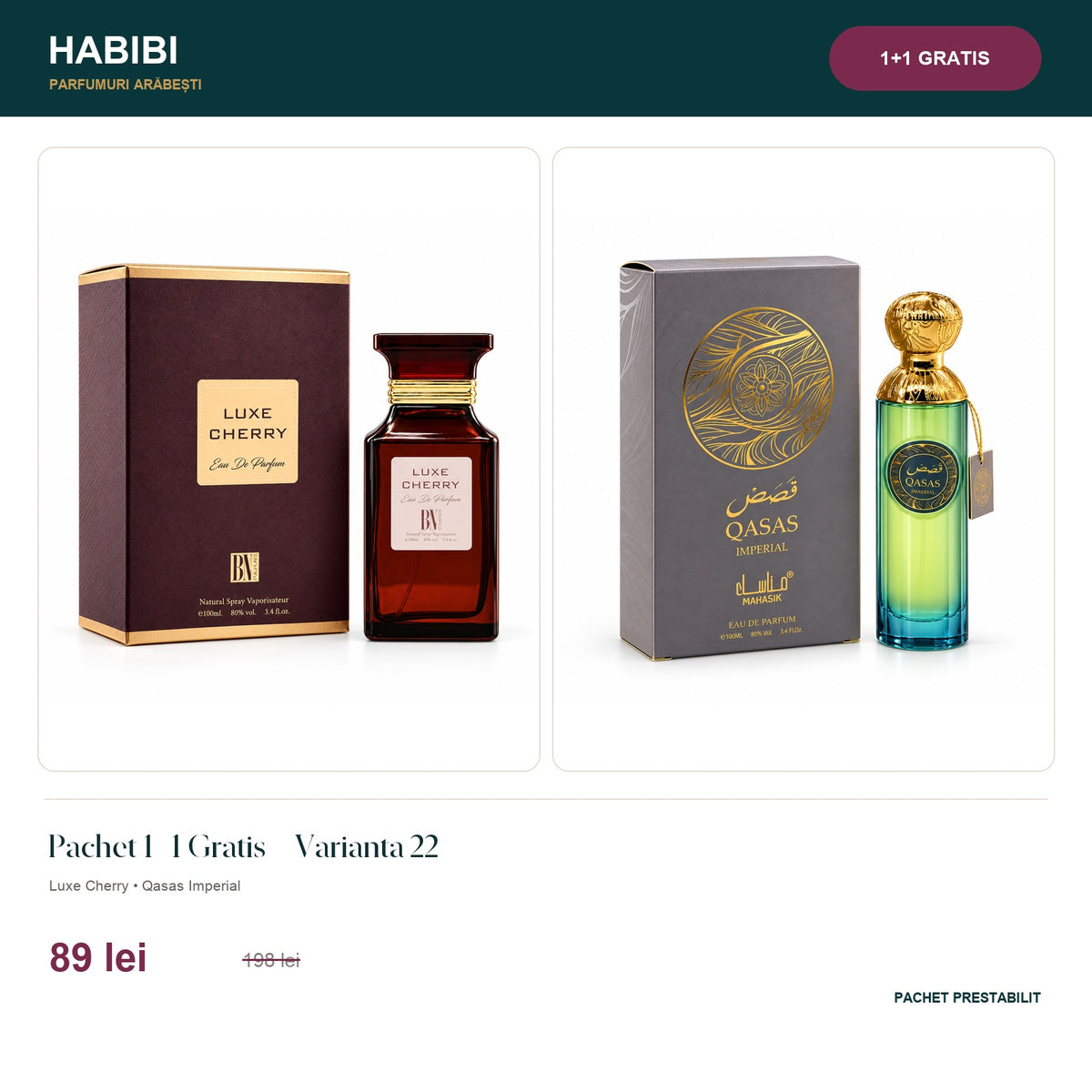 Pachet 1+1 Gratis – Varianta 22 – pachet prestabilit HABIBI.RO
