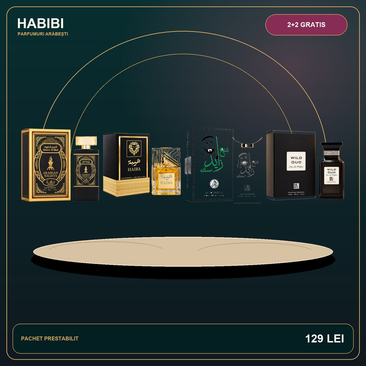 Pachet 2+2 Gratis – Semnătura Dubai – imagine premium HABIBI.RO