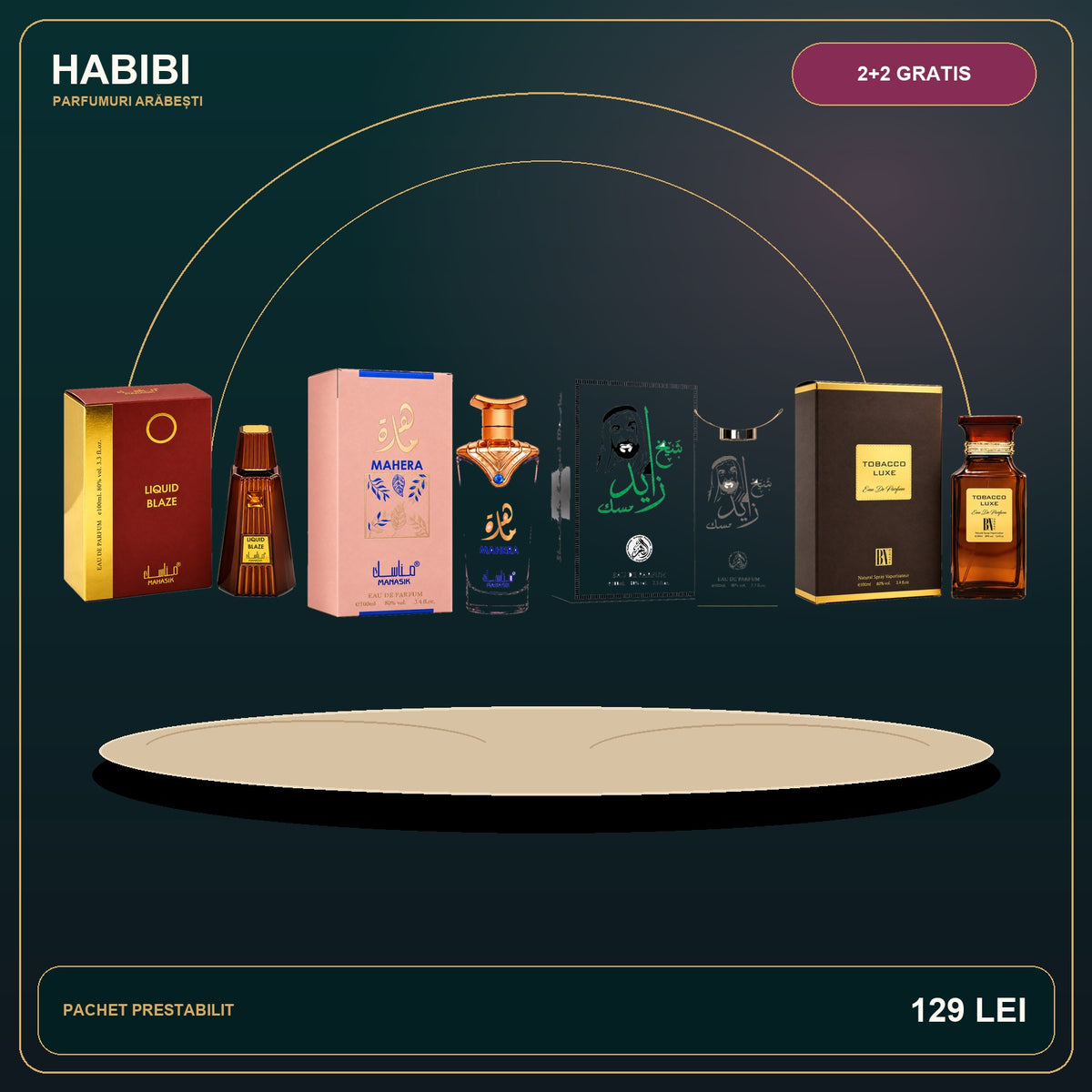 Pachet 2+2 Gratis – Aurul Deșertului – imagine premium HABIBI.RO