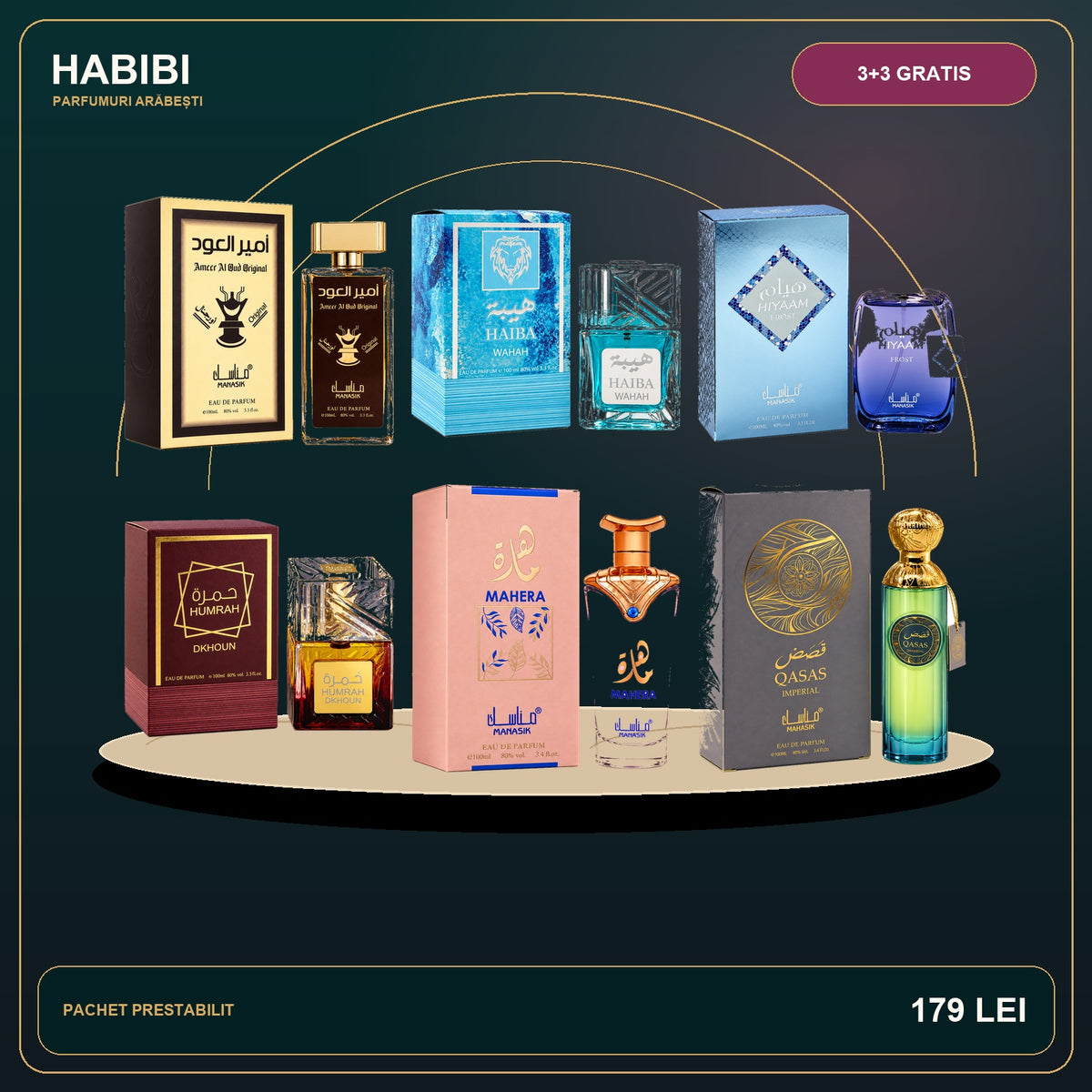 Pachet 3+3 Gratis – Semnătura Dubai – imagine premium HABIBI.RO