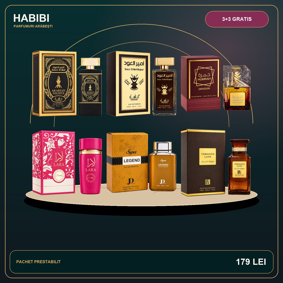 Pachet 3+3 Gratis – Esențe Regale – imagine premium HABIBI.RO