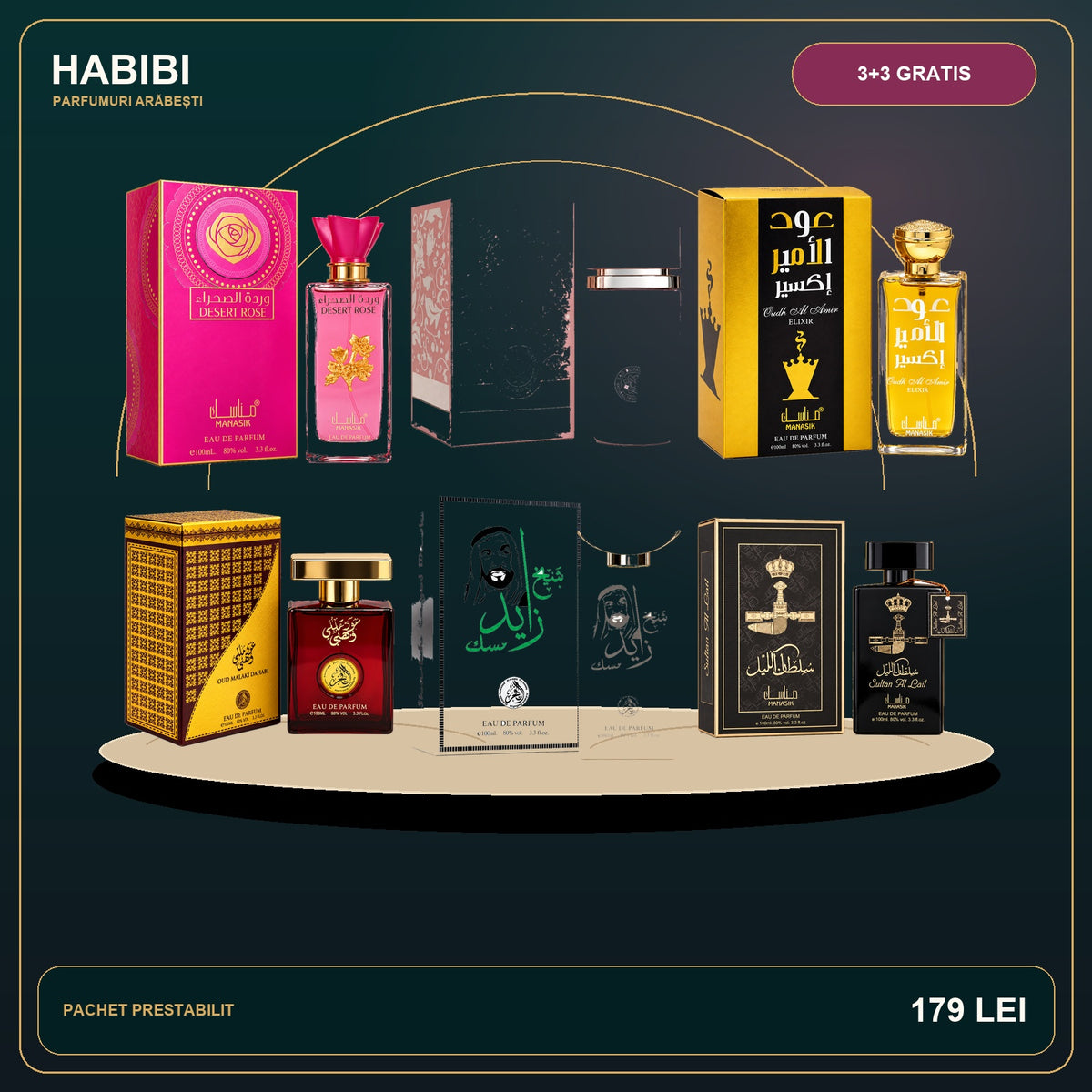 Pachet 3+3 Gratis – Colecția Sultan – imagine premium HABIBI.RO