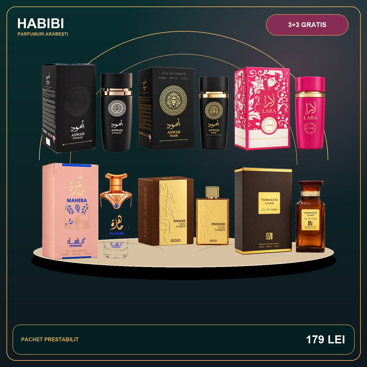 Pachet 3+3 Gratis – Secretul Orientului – imagine premium HABIBI.RO