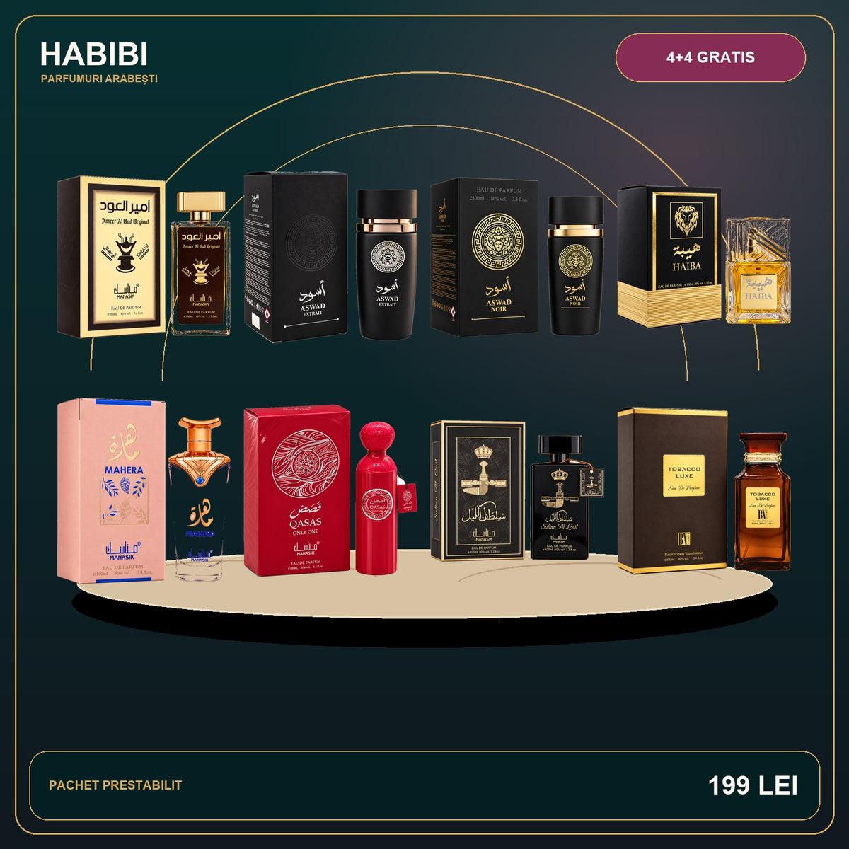 Pachet 4+4 Gratis – Semnătura Dubai – imagine premium HABIBI.RO