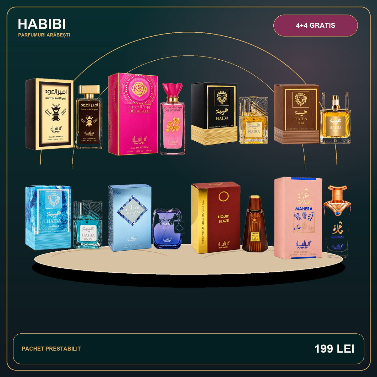Pachet 4+4 Gratis – Nopți Orientale – imagine premium HABIBI.RO