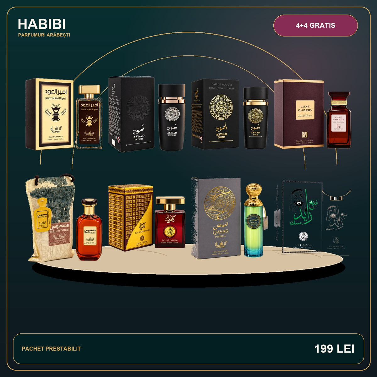 Pachet 4+4 Gratis – Aurul Deșertului – imagine premium HABIBI.RO