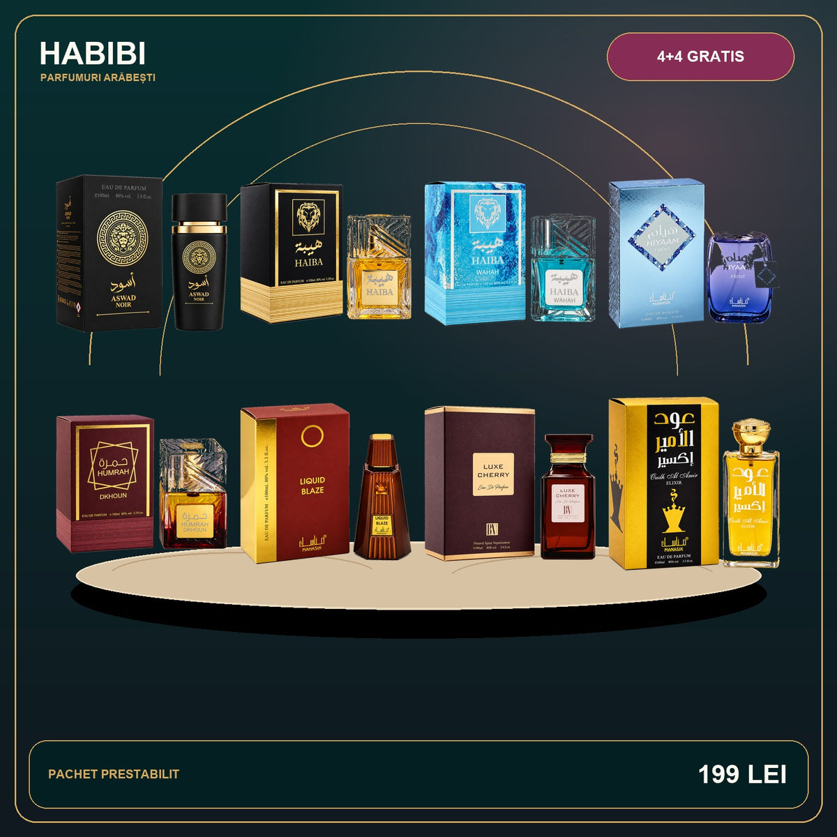 Pachet 4+4 Gratis – Colecția Sultan – imagine premium HABIBI.RO