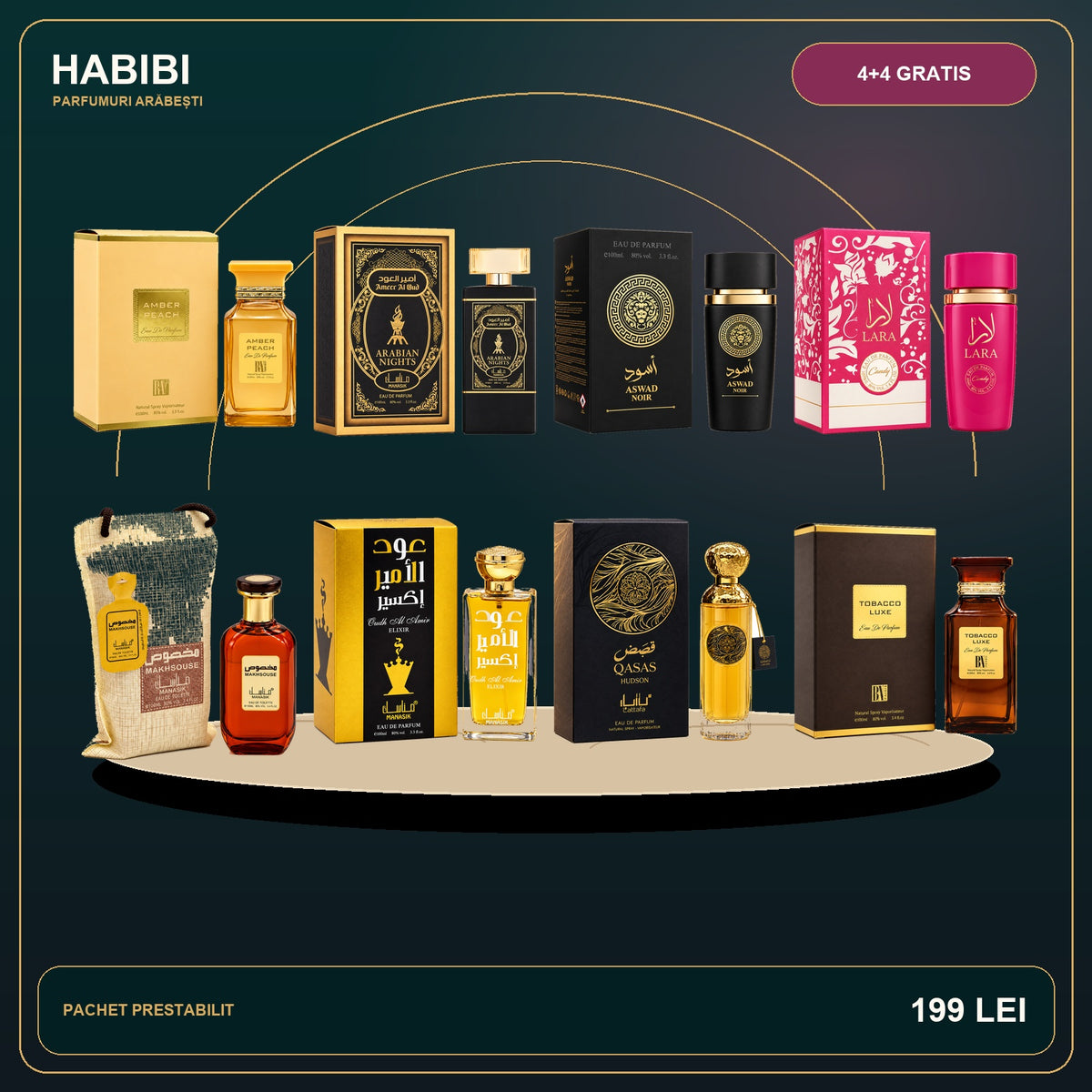 Pachet 4+4 Gratis – Secretul Orientului – imagine premium HABIBI.RO