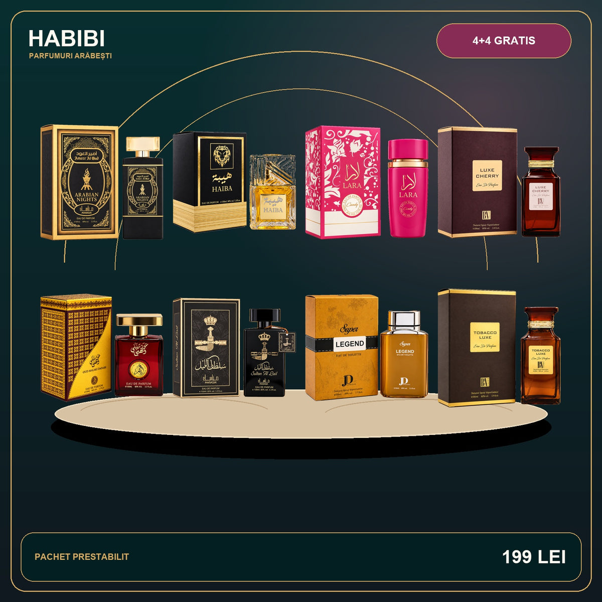 Pachet 4+4 Gratis – Golden Essence – imagine premium HABIBI.RO