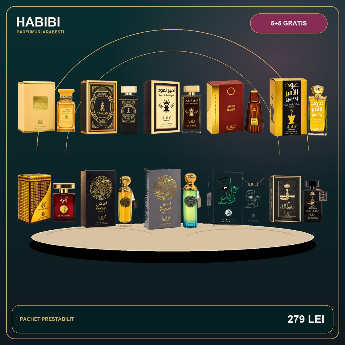 Pachet 5+5 Gratis – Semnătura Dubai – imagine premium HABIBI.RO