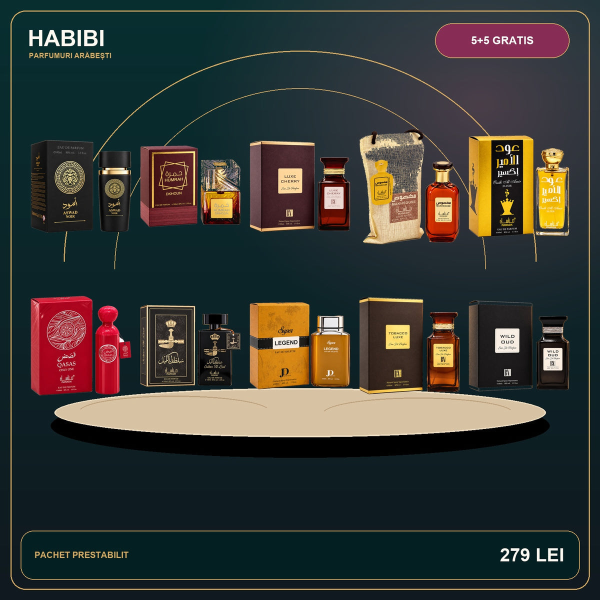 Pachet 5+5 Gratis – Nopți Orientale – imagine premium HABIBI.RO