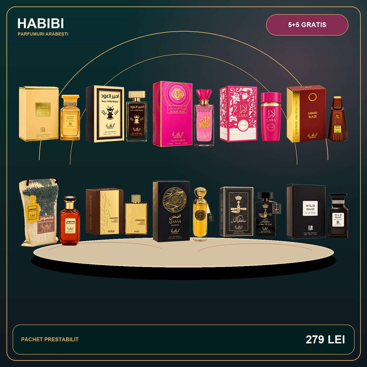 Pachet 5+5 Gratis – Aurul Deșertului – imagine premium HABIBI.RO