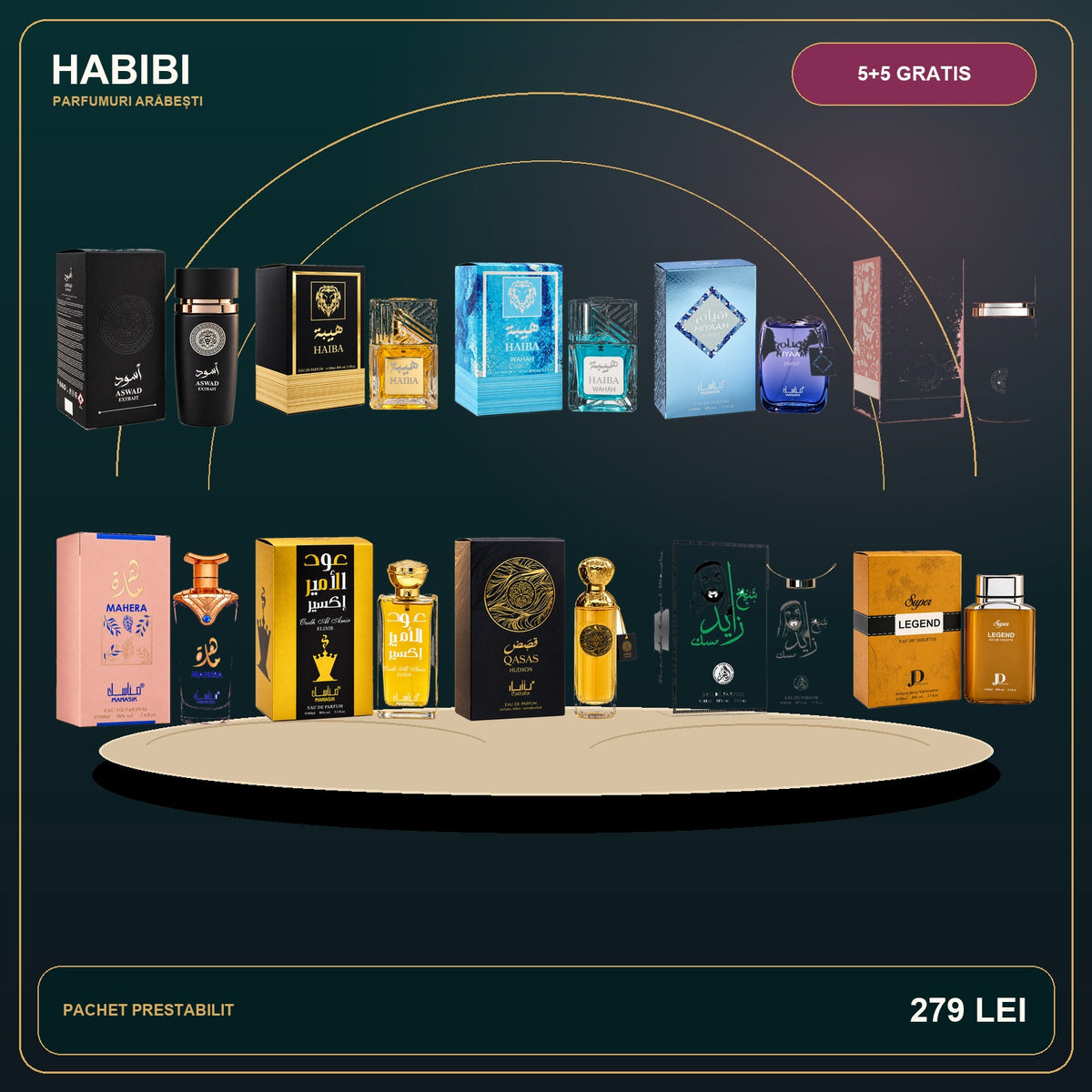Pachet 5+5 Gratis – Esențe Regale – imagine premium HABIBI.RO