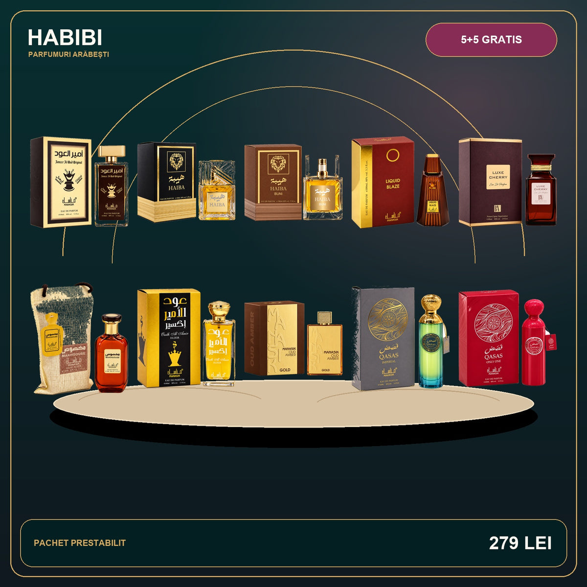 Pachet 5+5 Gratis – Oud Majestic – imagine premium HABIBI.RO