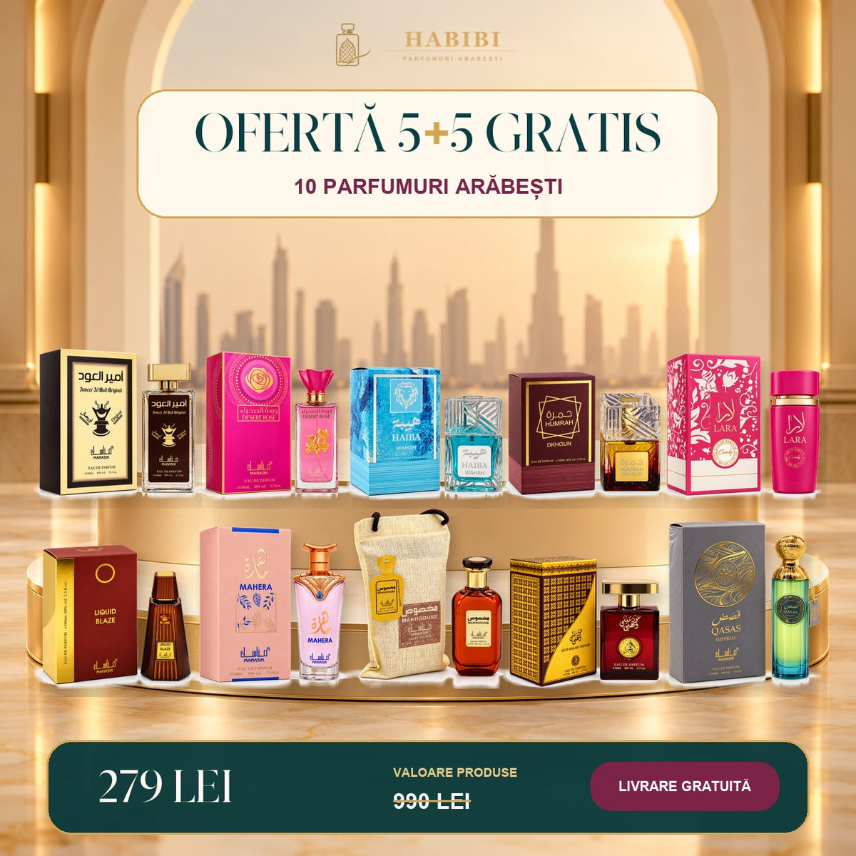 Pachet 5+5 Gratis – Velvet Orient – ofertă 5+5 HABIBI.RO