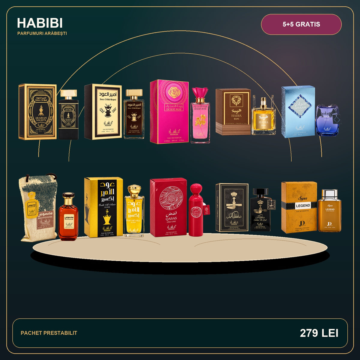 Pachet 5+5 Gratis – Golden Essence – imagine premium HABIBI.RO